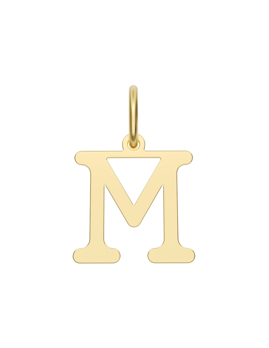 Dije de letra a de oro 14 k 1