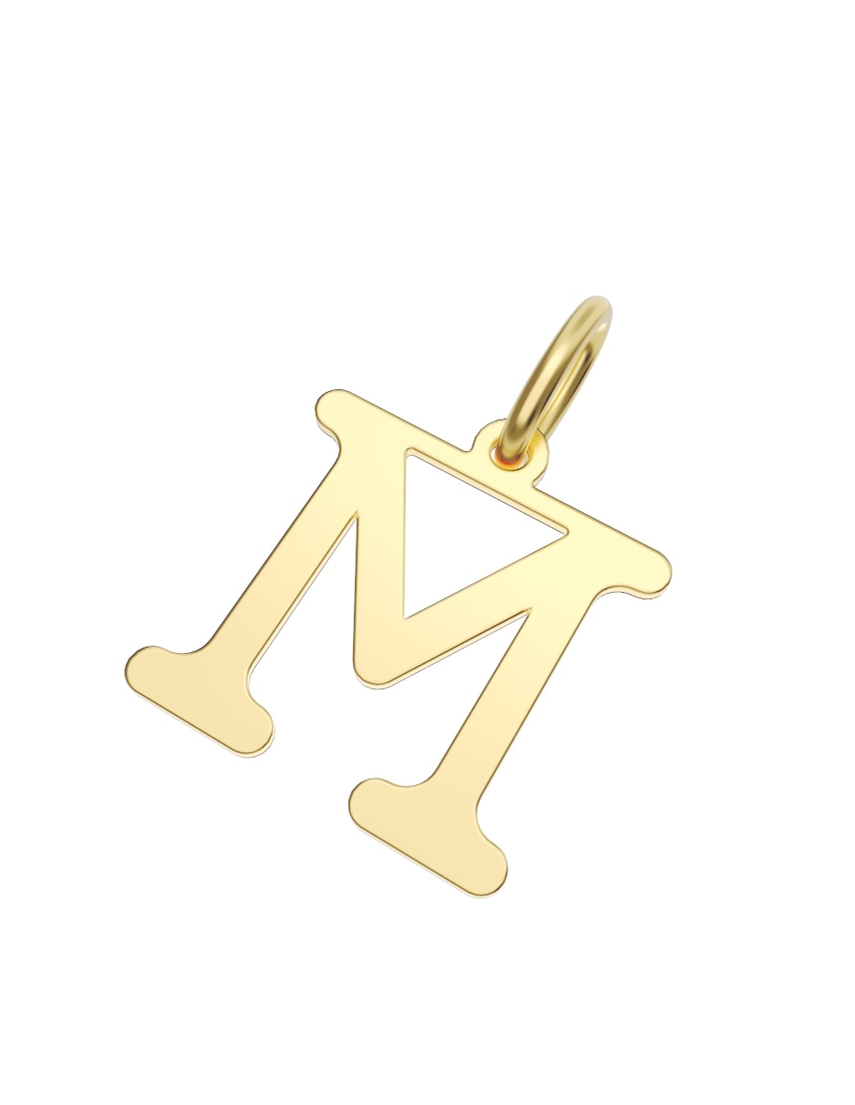 Dije de letra a de oro 14 k 2