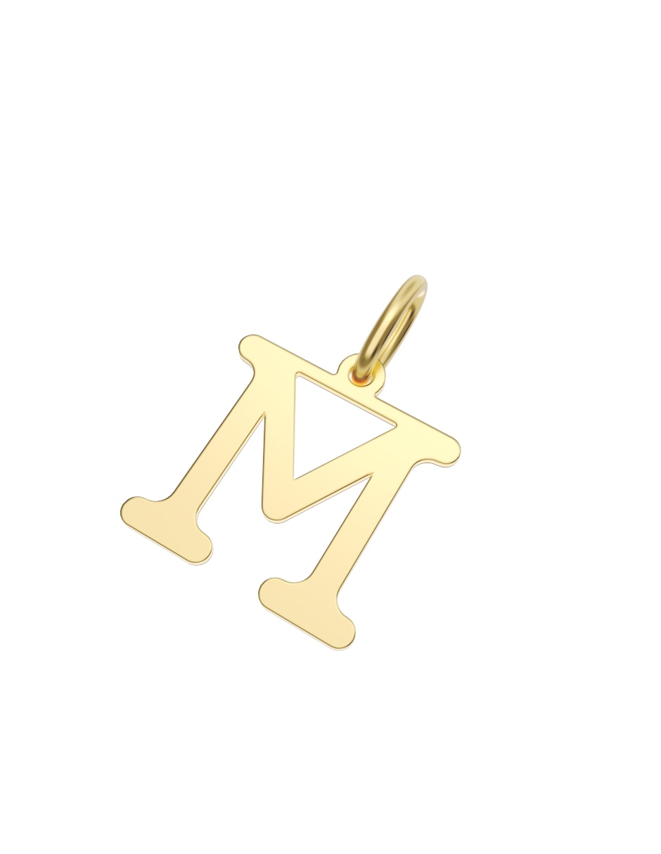 Dije de letra a de oro 14 k 3