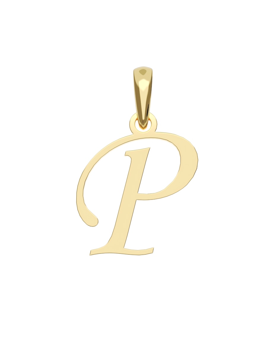 Dije de letra a de oro 14 k