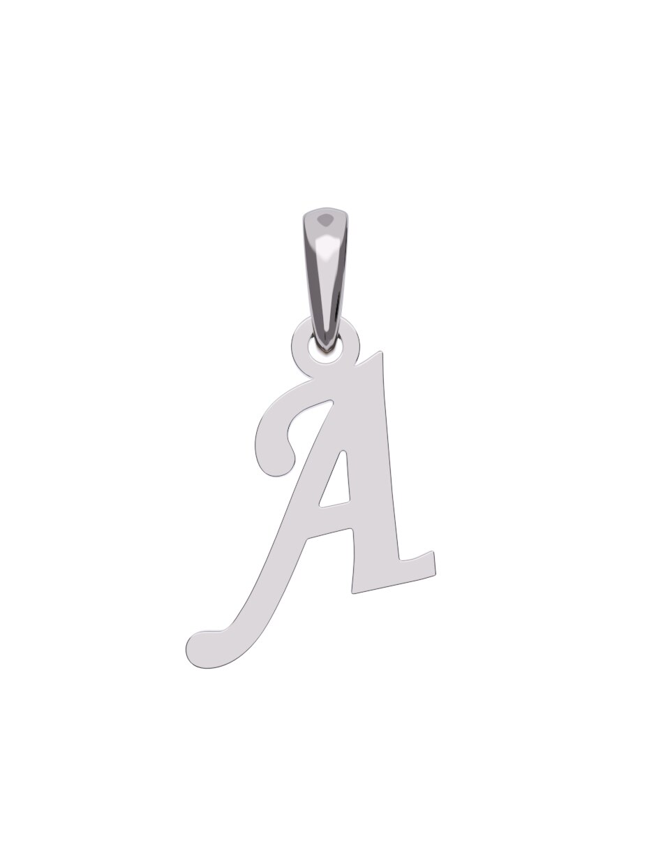 Dije de letra a de oro 14 k 1