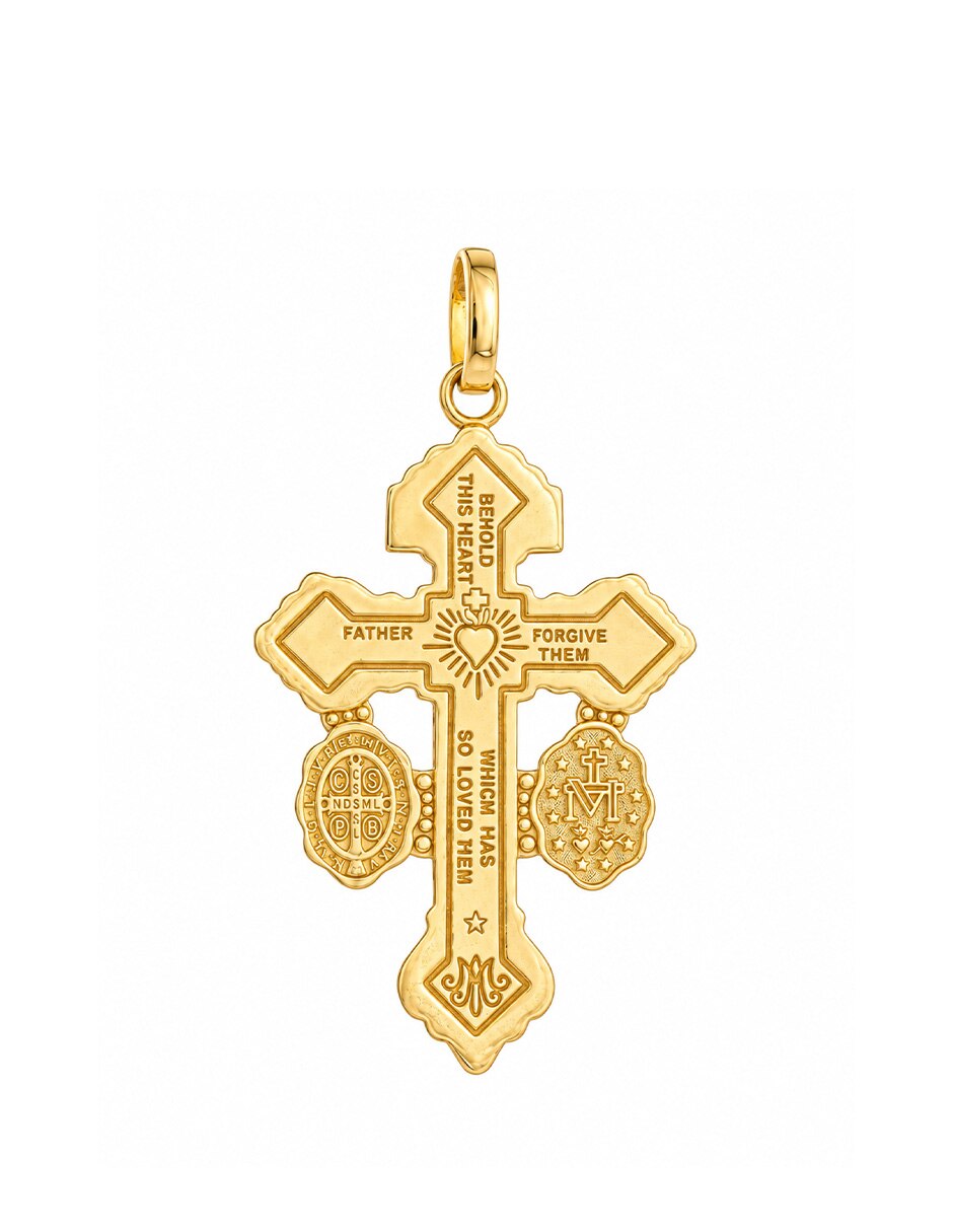 Dije de cruz de oro 10 k 3