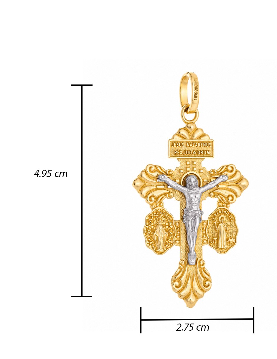Dije de cruz de oro 10 k 5