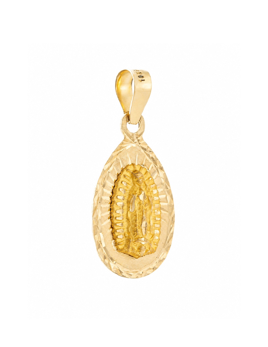 Medalla de gota virgen de guadalupe de oro 10 k 2