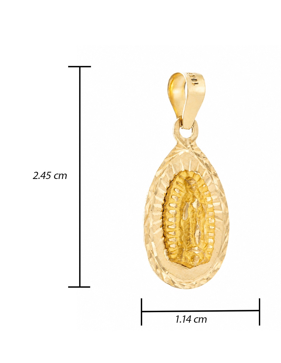 Medalla de gota virgen de guadalupe de oro 10 k 5