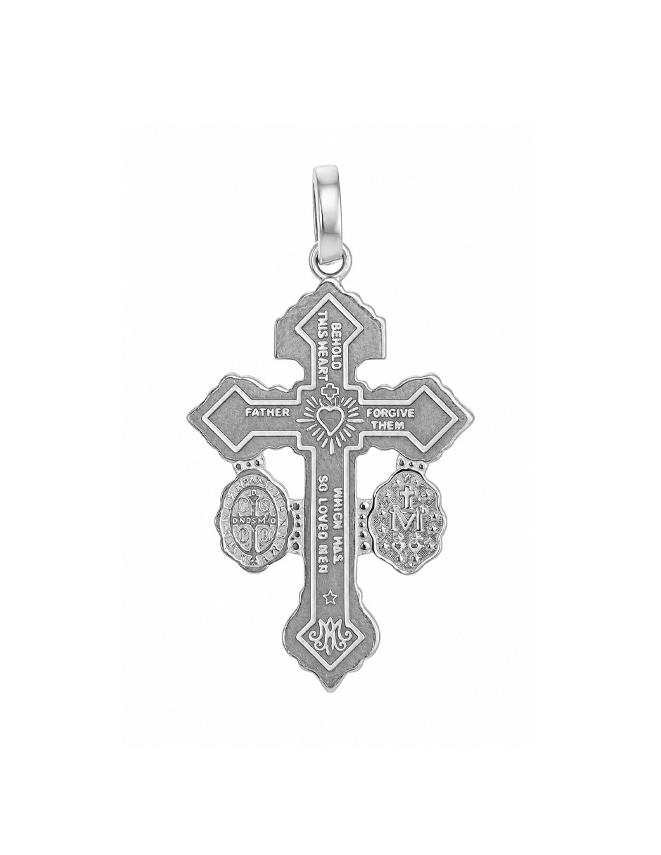 Dije de cruz de plata p 925 3