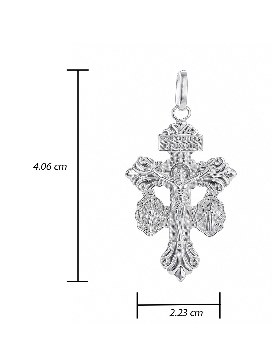 Dije de cruz de plata p 925 5