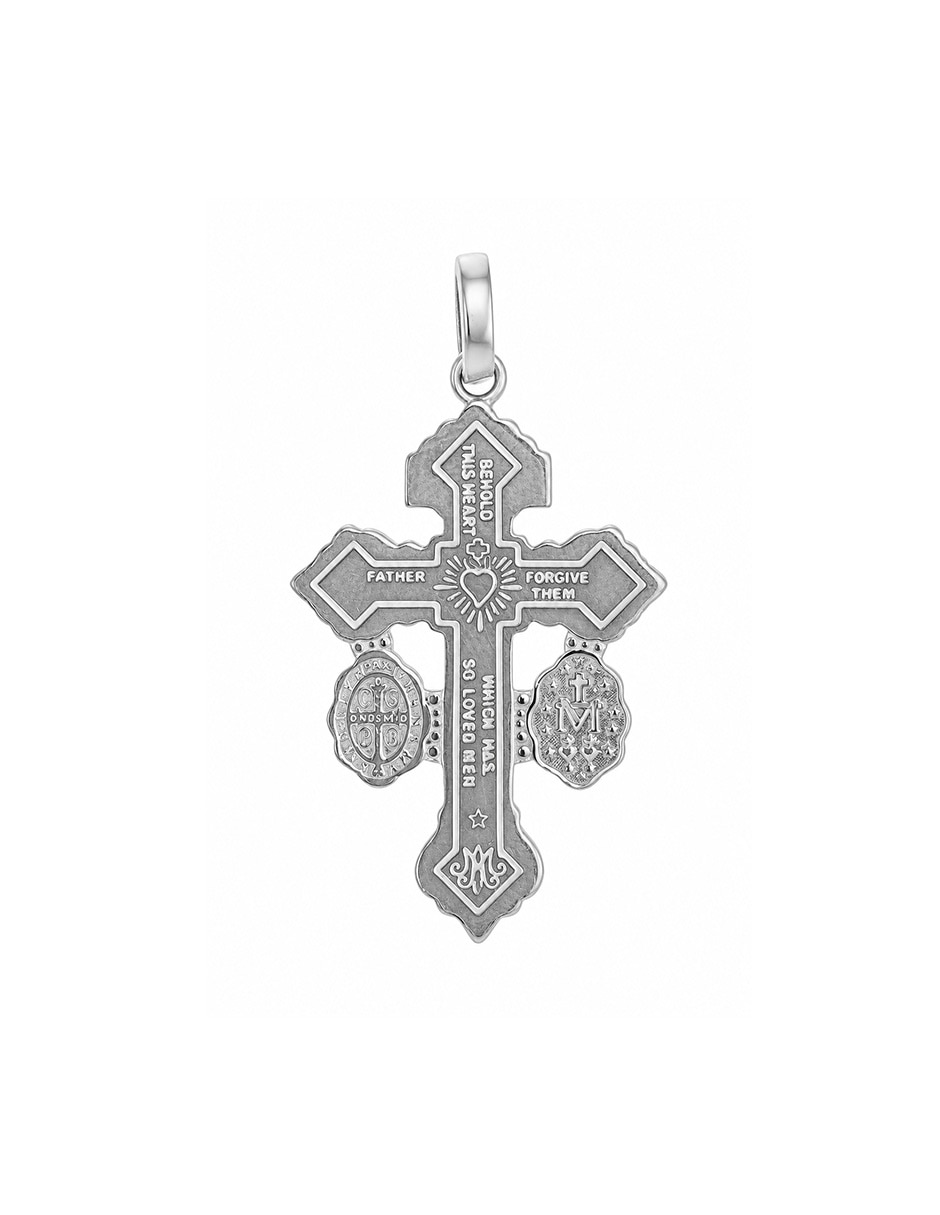 Dije de cruz de plata p 925 3