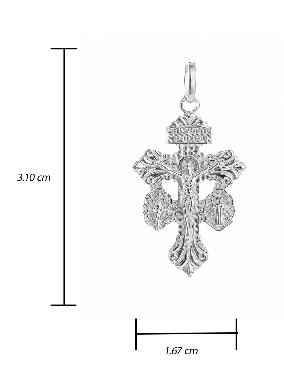 Dije de cruz de plata p 925 5