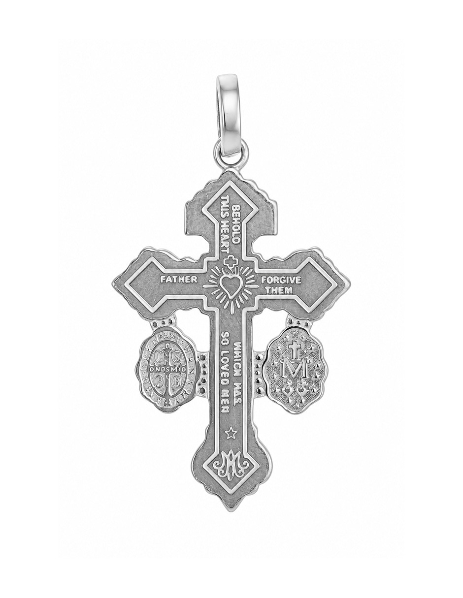 Dije de cruz de plata p 925 3