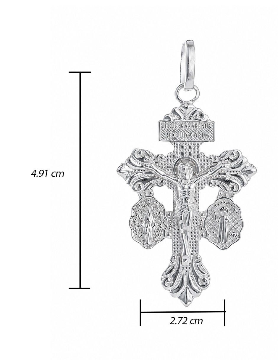 Dije de cruz de plata p 925 5