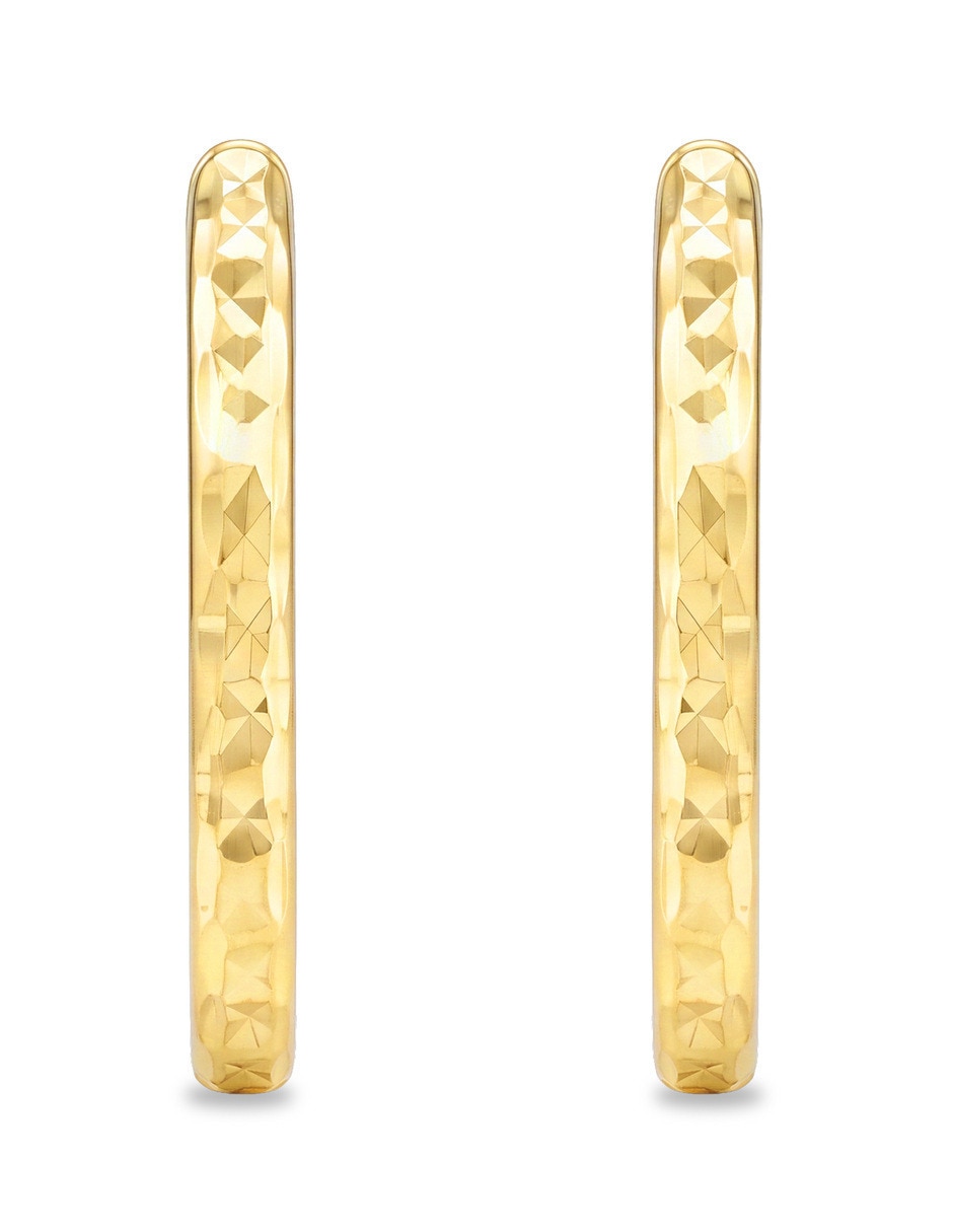 Arracadas de oro amarillo 10 k con acabado brillante Arracadas de oro amarillo 10 k con acabado brillante