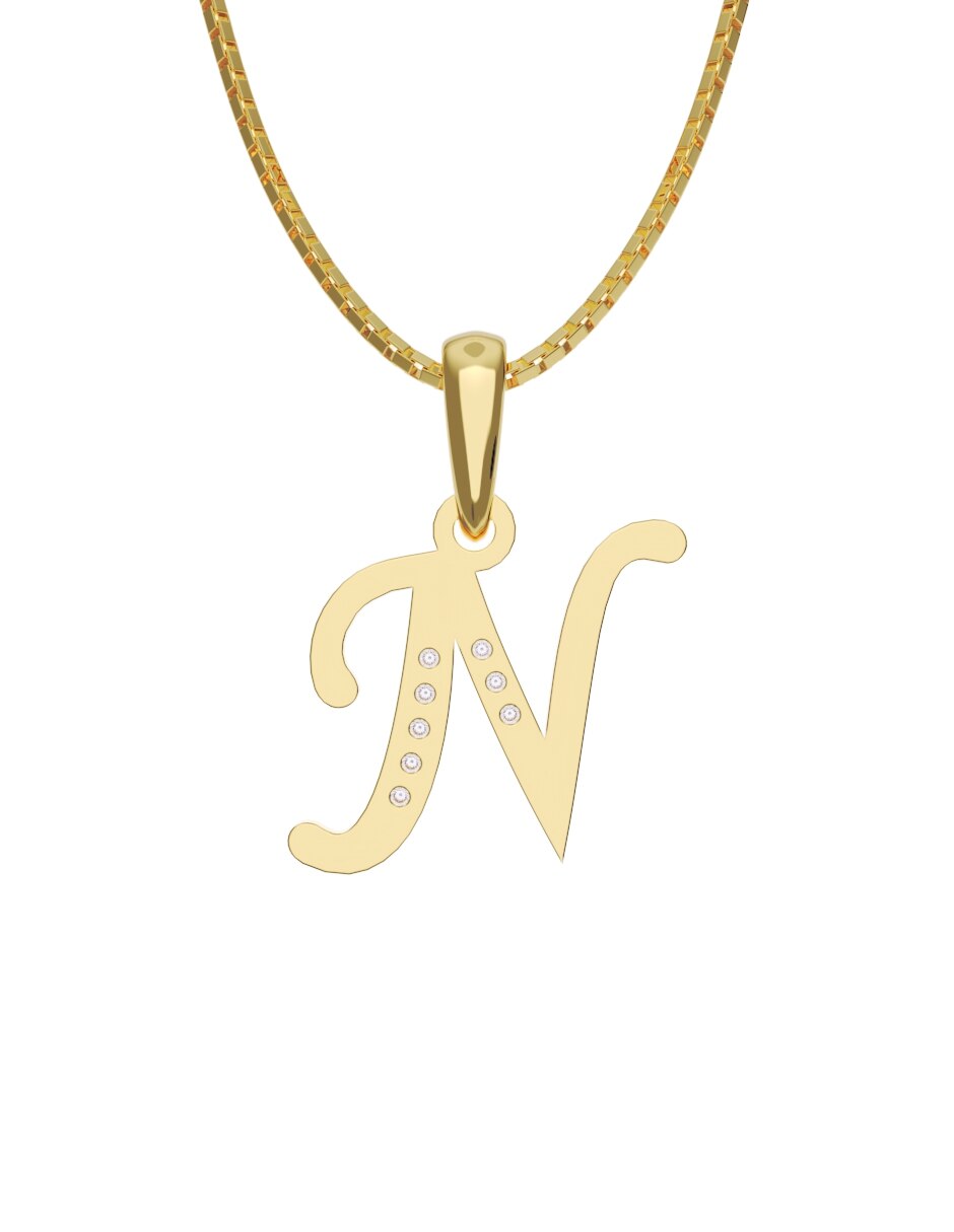 Collar con dije de oro 14 k