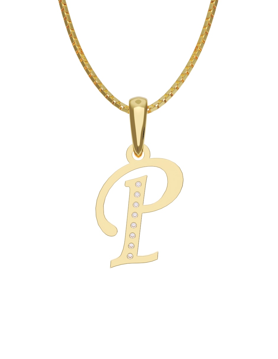 Collar con dije de oro 14 k