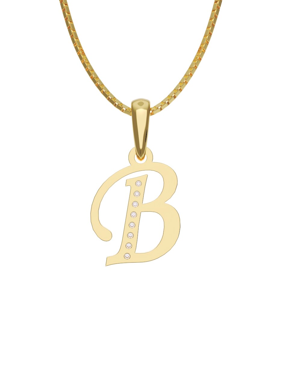 Collar con dije de oro 14 k