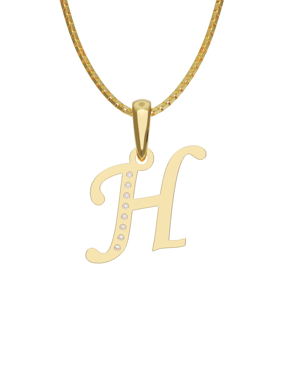 Collar con dije de oro 14 k