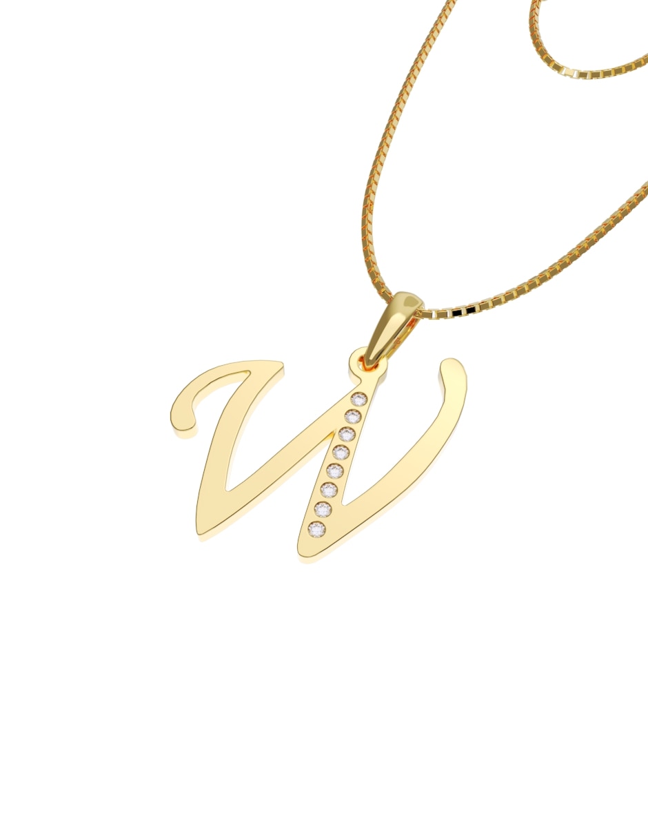Collar con dije de oro 10 k 2