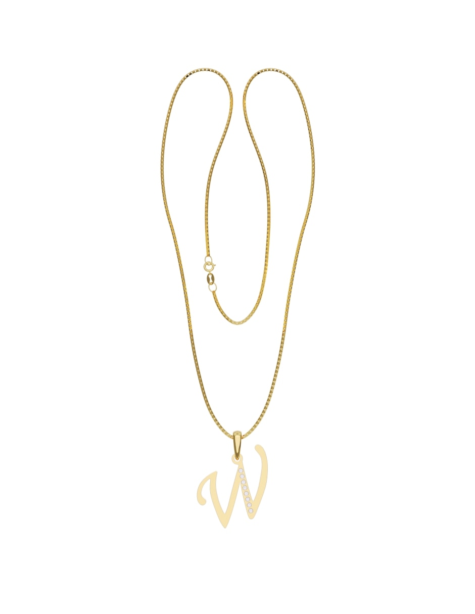 Collar con dije de oro 10 k 3