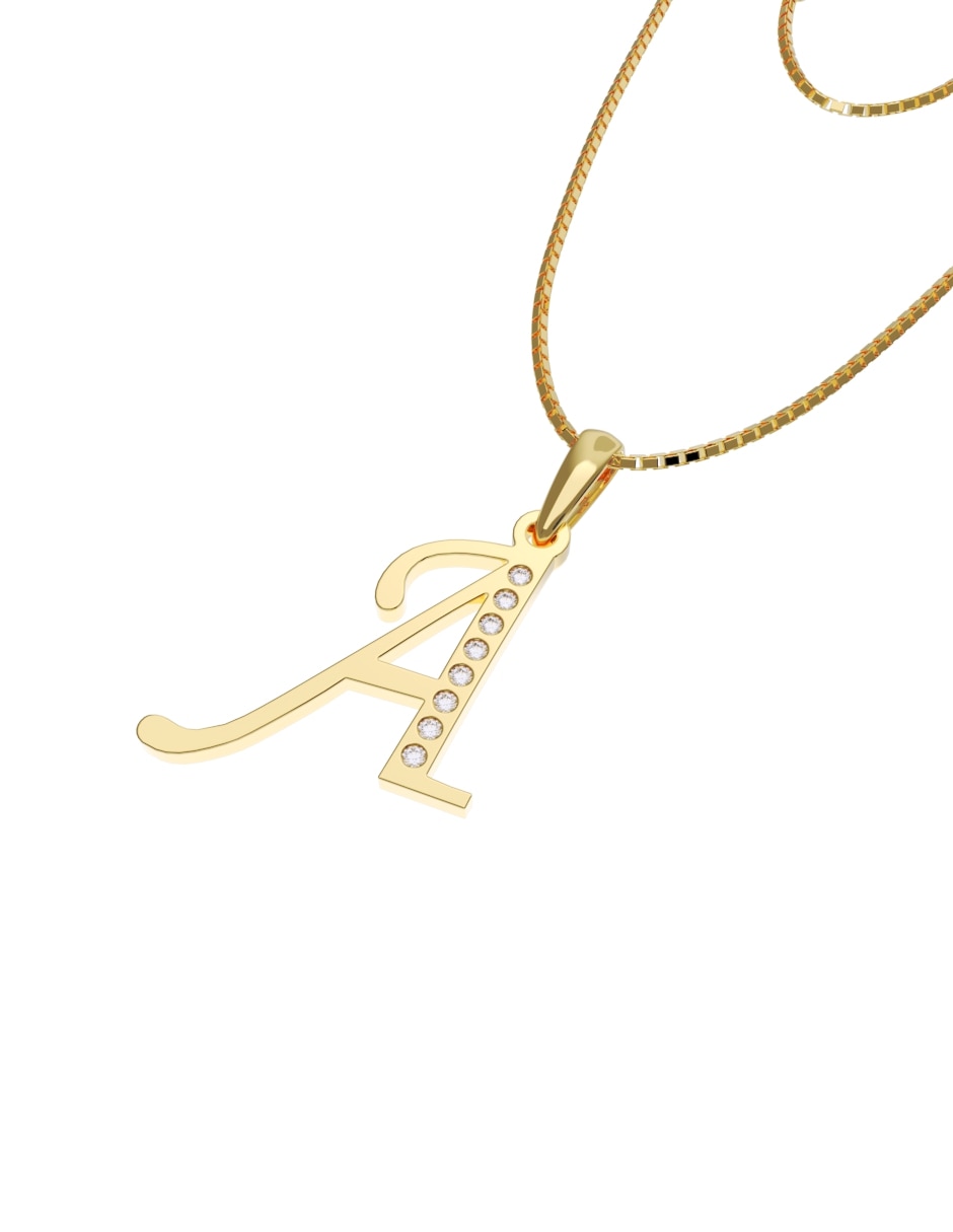 Collar con dije de oro 14 k 2