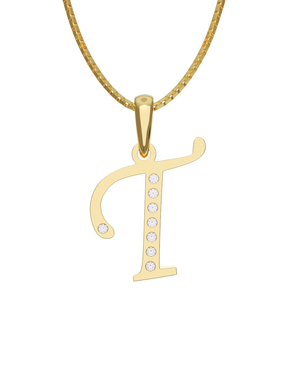 Collar con dije de oro 14 k Collar con dije de oro 14 k