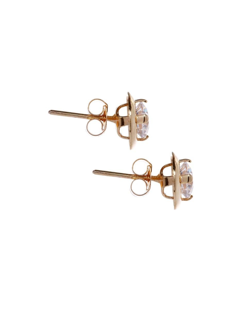 Broqueles redondos de oro amarillo 14 K con acabado brillante 2