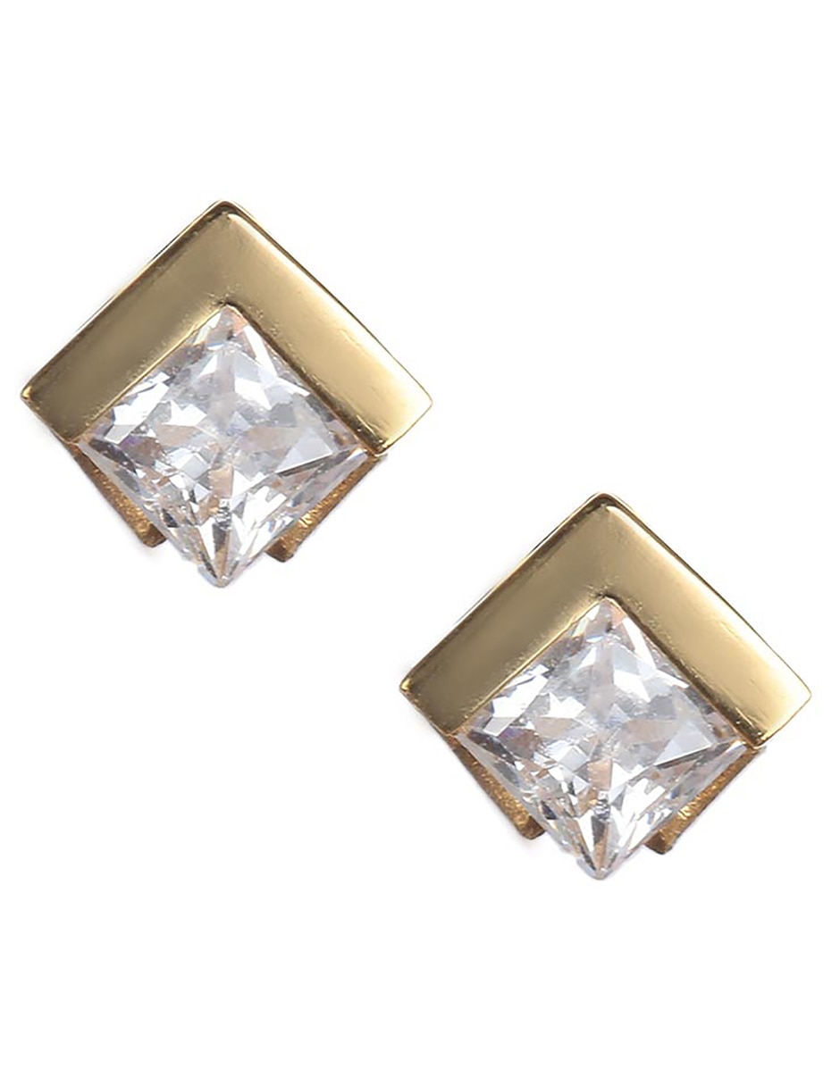 Broqueles de oro amarillo 14 K con acabado brillante 1