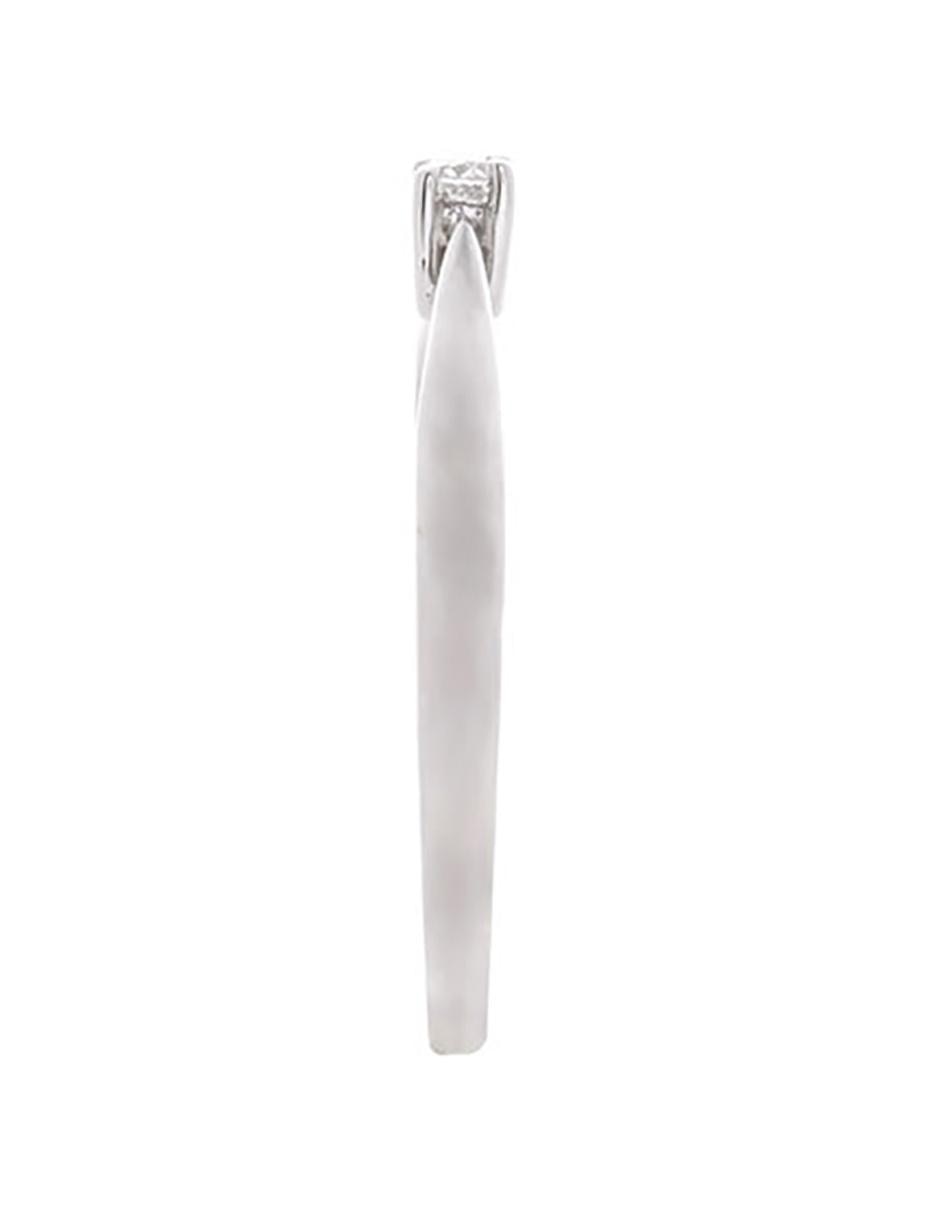 Anillo de compromiso de oro blanco 14 k diamante 2