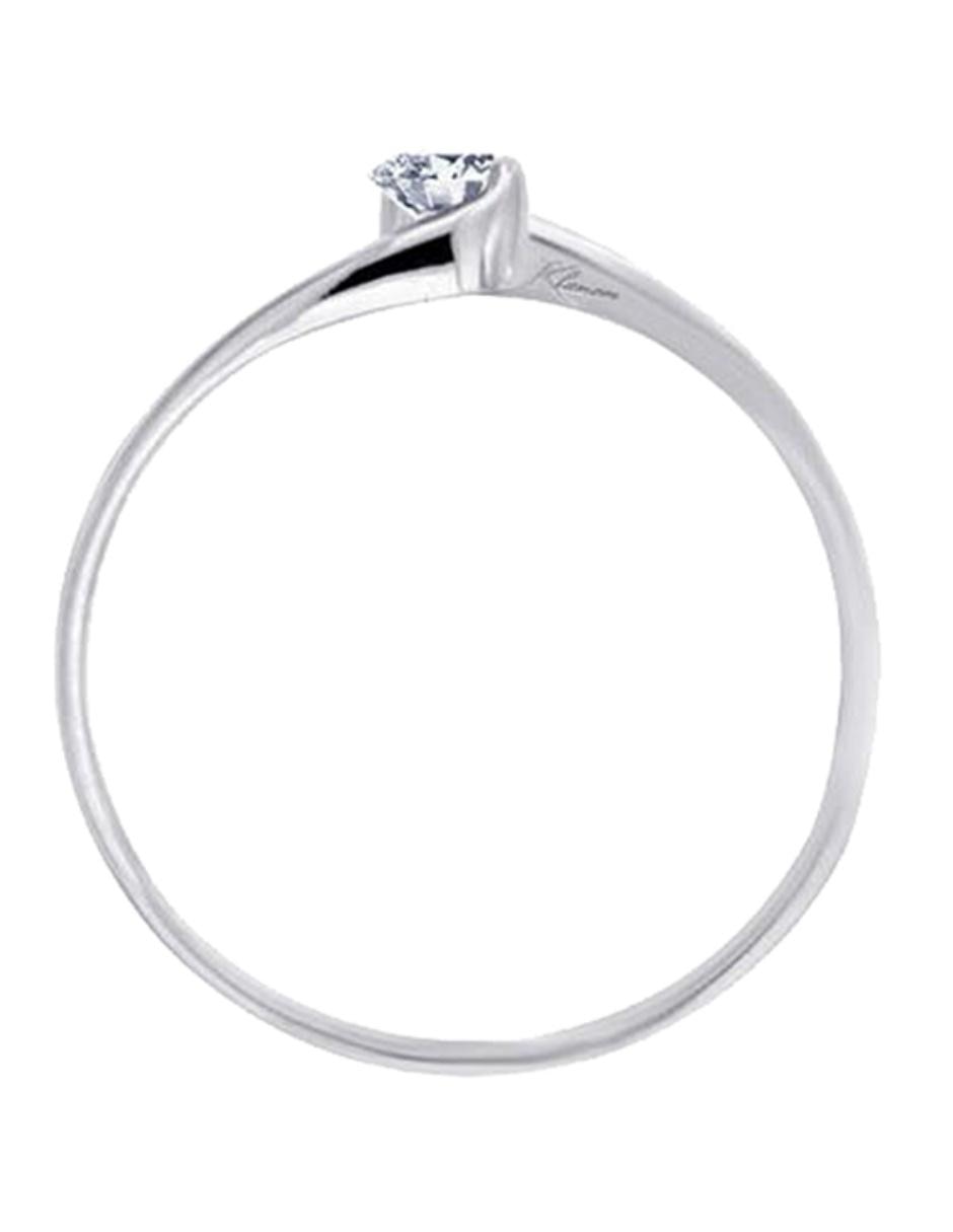 Solitario 14 k diamante 4