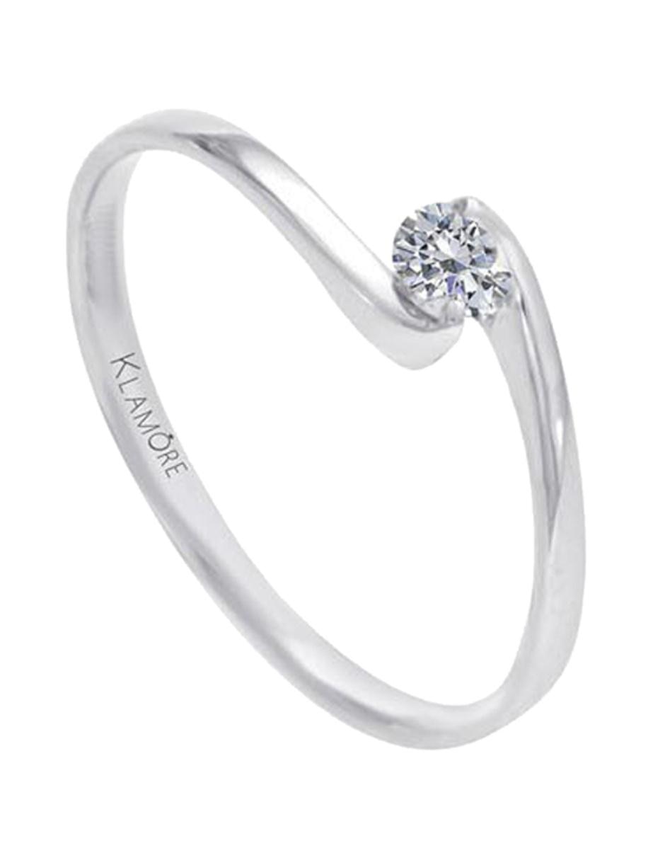 Solitario 14 k diamante 3