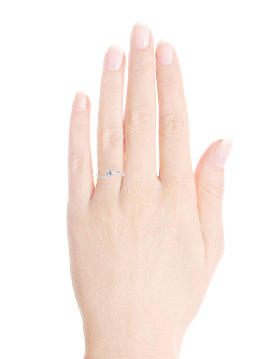 Solitario 14 k diamante 2