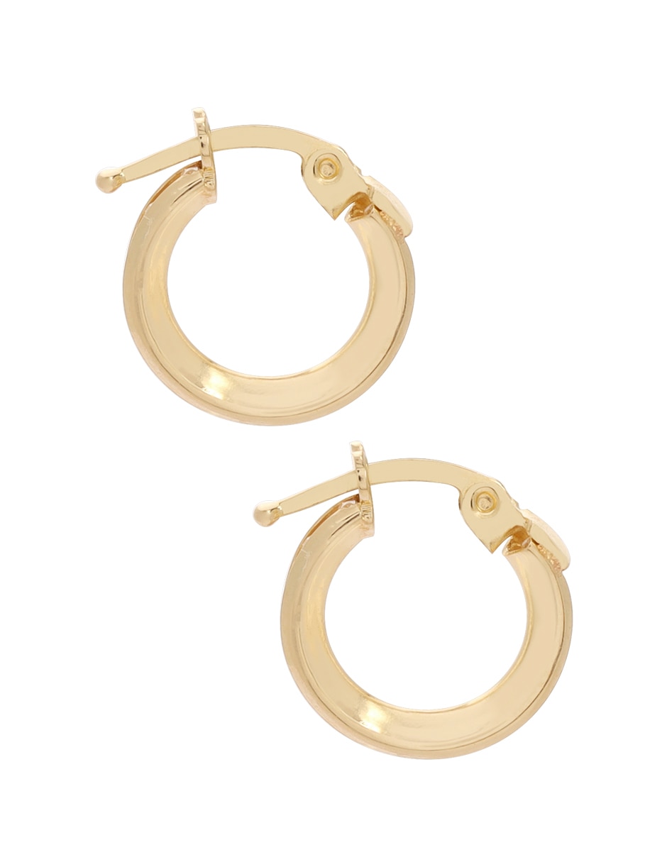 Arracadas de oro 14 K con acabado brillante zirconia 3